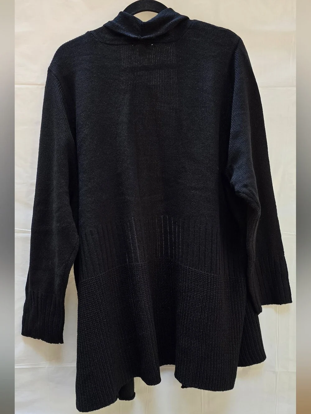 Croft & Barrow Black Open-Front Lightweight Cardigan